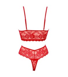 Bralette plus Riostring aus weicher roter Stretch-Spitze