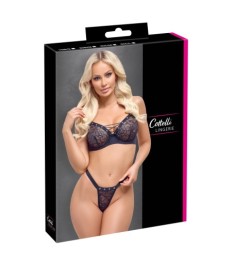 3-teiliges Straps-Set mit feinem Spitzen-Überzug