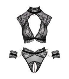 Spitzen-Set mit abnehmbaren Fesseln