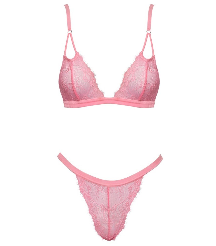 Dessous-Set aus Eyelash-Blütenspitze