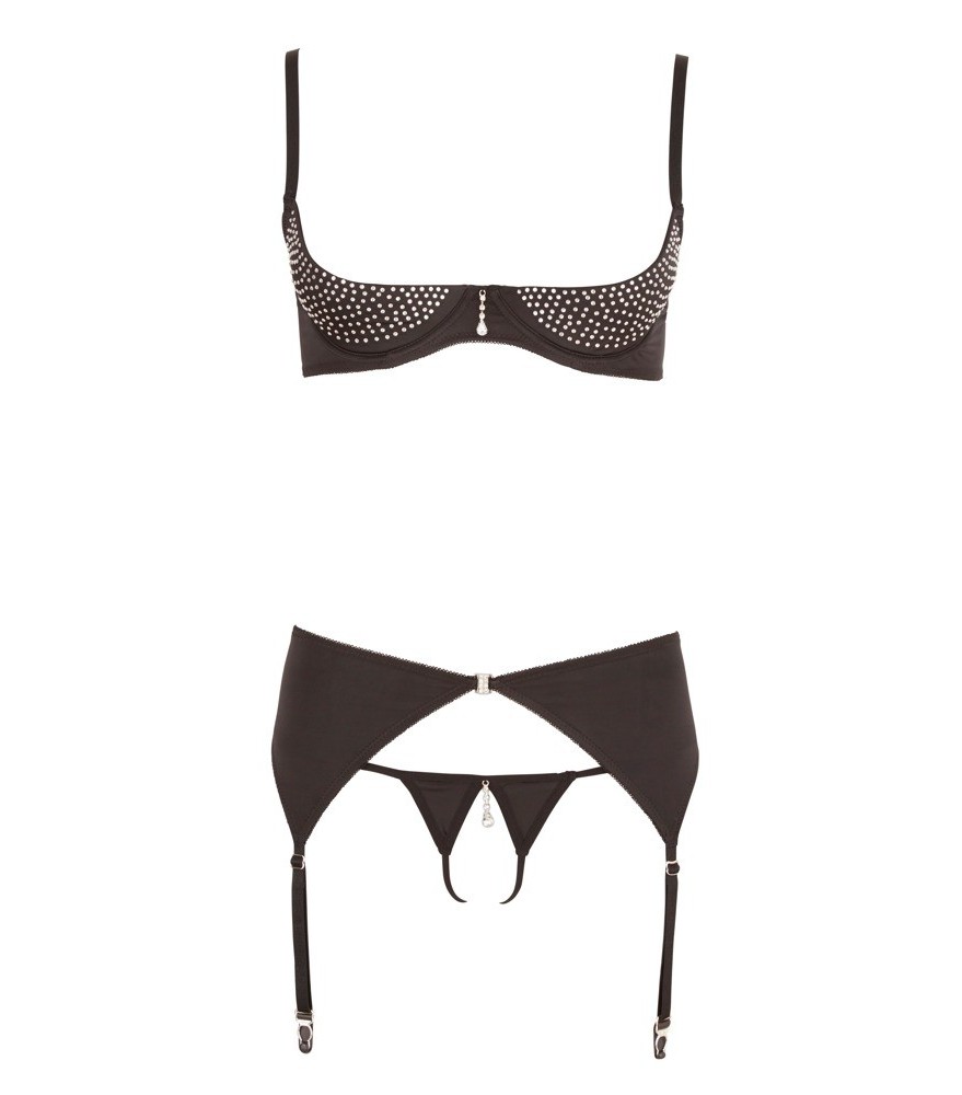 3-teiliges Hebe-Set mit Strass