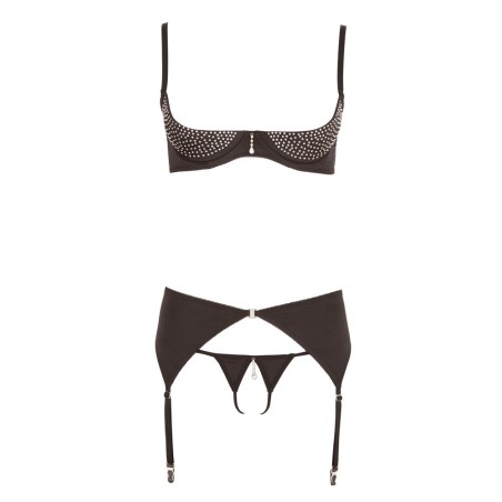 3-teiliges Hebe-Set mit Strass