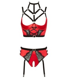 Bustier mit Bügel-Hebe plus Taillenslip ouvert