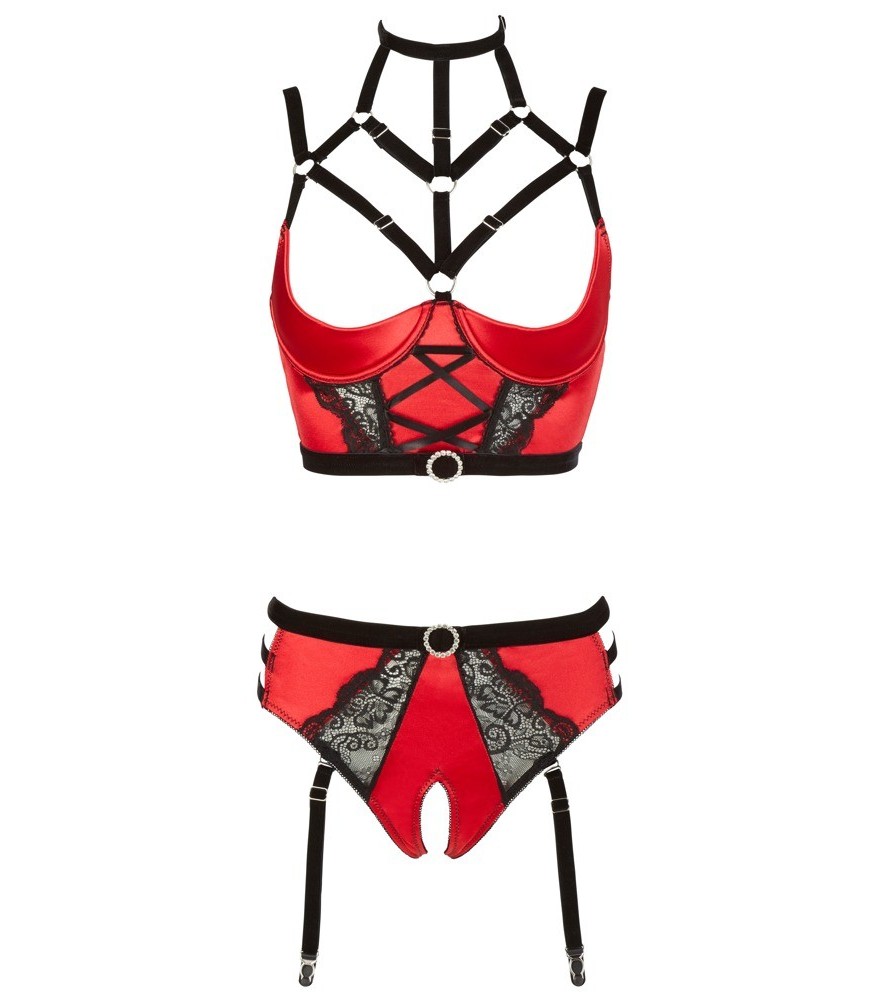 Bustier mit Bügel-Hebe plus Taillenslip ouvert