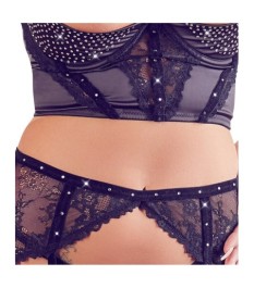 Hebe-Set aus Spitze und Samtelementen