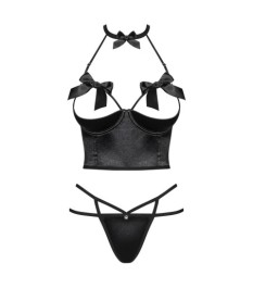 Dessous-Set aus mintfarbener Spitze