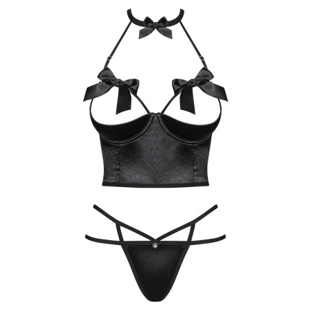 Hebe-BH plus String mit Schleifenverzierung