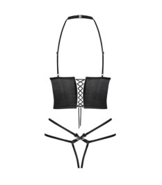Dessous-Set aus mintfarbener Spitze
