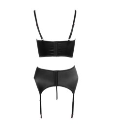 Dessous-Set aus pinkfarbener Spitze