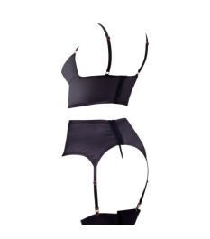 Dessous-Set aus pinkfarbener Spitze