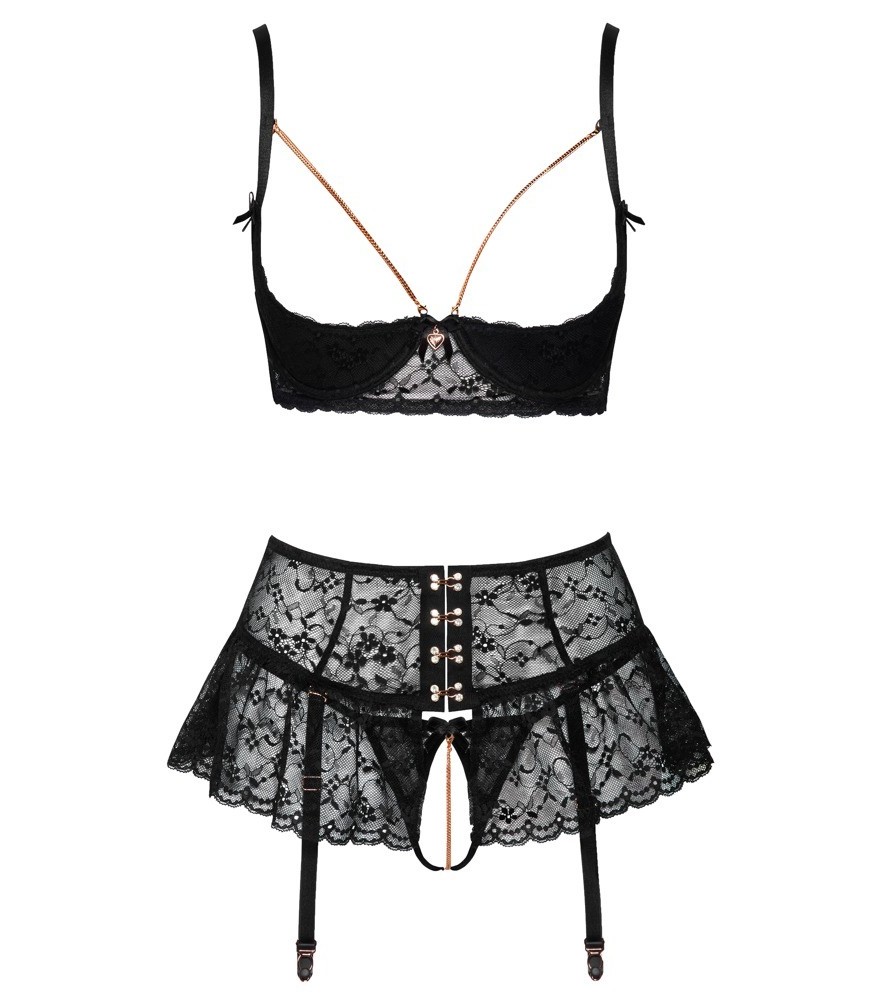 Ouvert-Set inklusive Straps-Röckchen