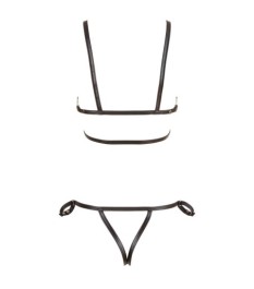 Hebe-BH plus Slip ouvert aus Satin