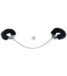 Handschellen „the bigger handcuffs“ mit Plüsch und langer Kette