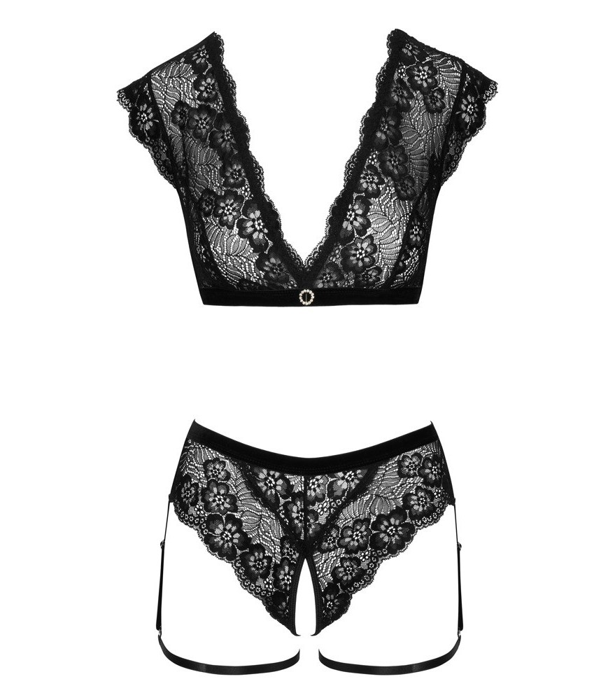 Dessous-Set aus Blütenspitze