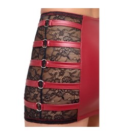 Top plus Minirock im roten Wetlook