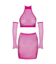 3-teiliges Dessous-Set aus Netz