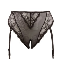 Straps-Slip ouvert aus Powernet und Spitze