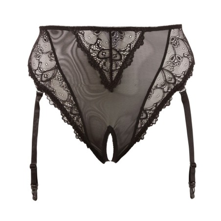 Straps-Slip ouvert aus Powernet und Spitze