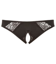 Slip ouvert mit Spitze und Zierschleife vorne