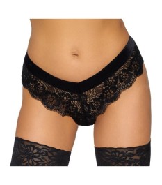 Panties aus Spitze mit Samtbund