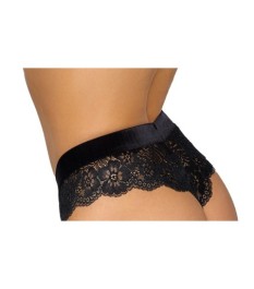 Panties aus Spitze mit Samtbund