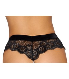 Panties aus Spitze mit Samtbund