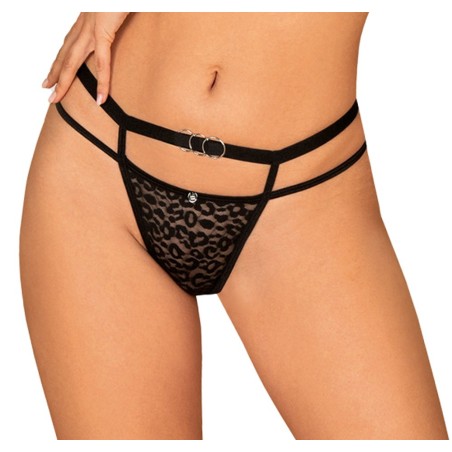 Slip „Bagirela“ mit Leo-Samtflockprint