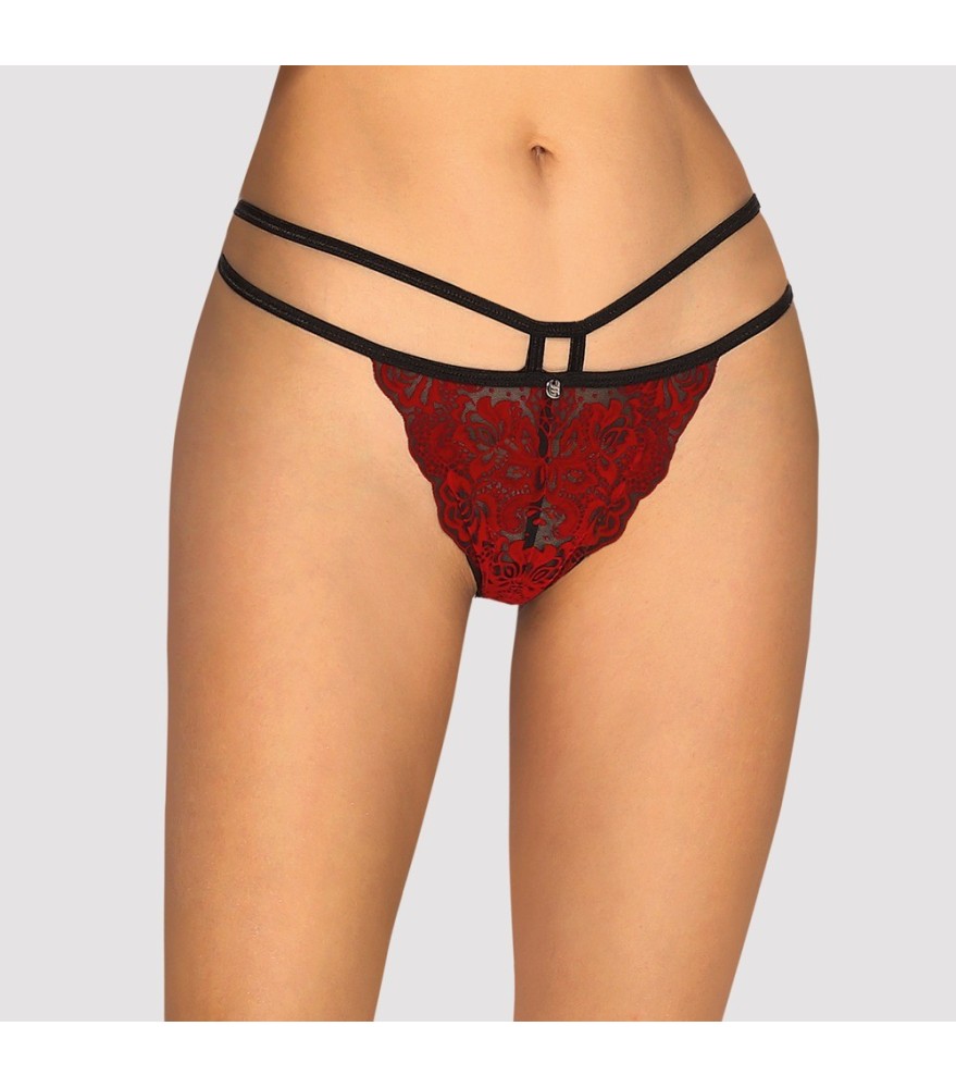 String „Sugestina“ mit filigranen Samt-Applikationen