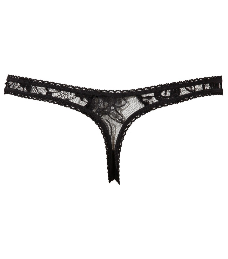 Panties aus Spitze mit Samtbund
