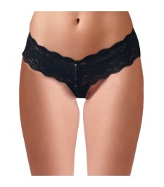 String mit eingenähter Perlenkette im Schritt