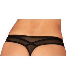 String ouvert mit zweireihiger Perlenkette im Schritt