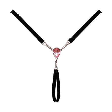 Ouvert-String mit Schmucksteinen