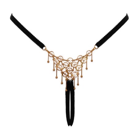 Ouvert-String mit aufwendigem Schmuck