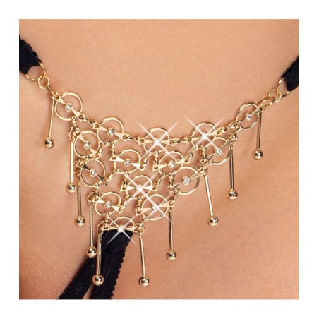 String ouvert mit roten Steinchen