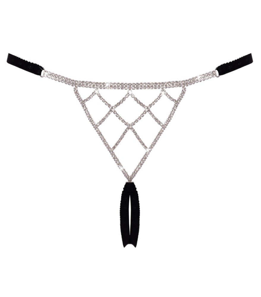 Ouvert-String mit Strass