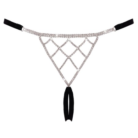 Ouvert-String mit Strass