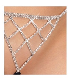 Ouvert-String mit Strass