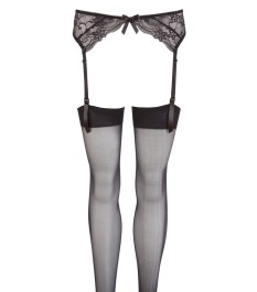 Strapsgurt aus Blütenspitze mit kleinen Schleifchen plus Strapsstrümpfe