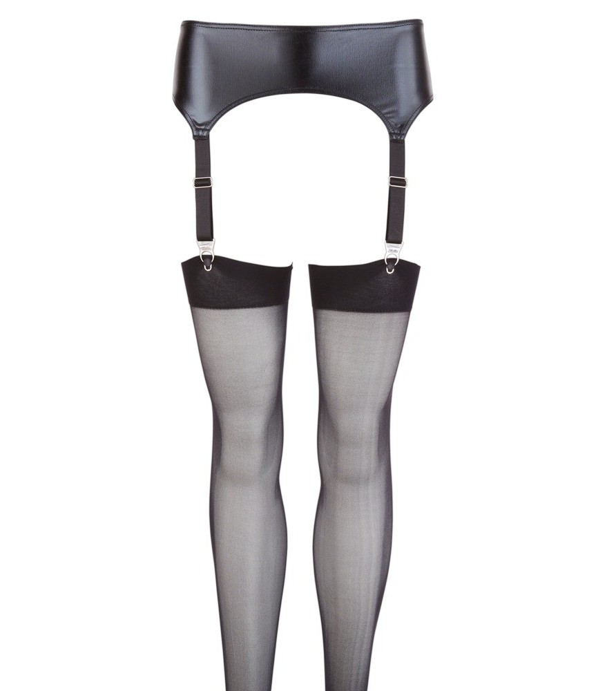 Strapsgurt im Wetlook plus Strapsstrümpfe