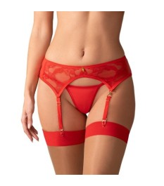 Strapsgürtel „Aliosa“ aus roter Floral-Spitze