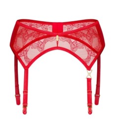 Strapsgürtel „Aliosa“ aus roter Floral-Spitze