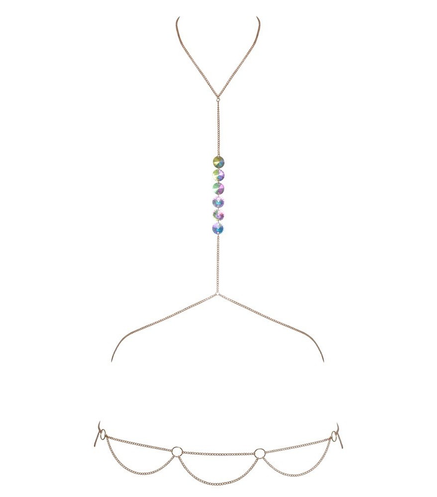 Körperkette mit Hologramm-Pailletten