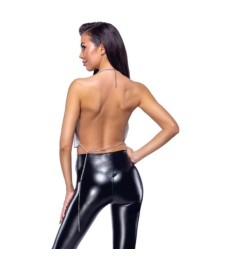 Metallic-Top mit Wasserfall-Ausschnitt