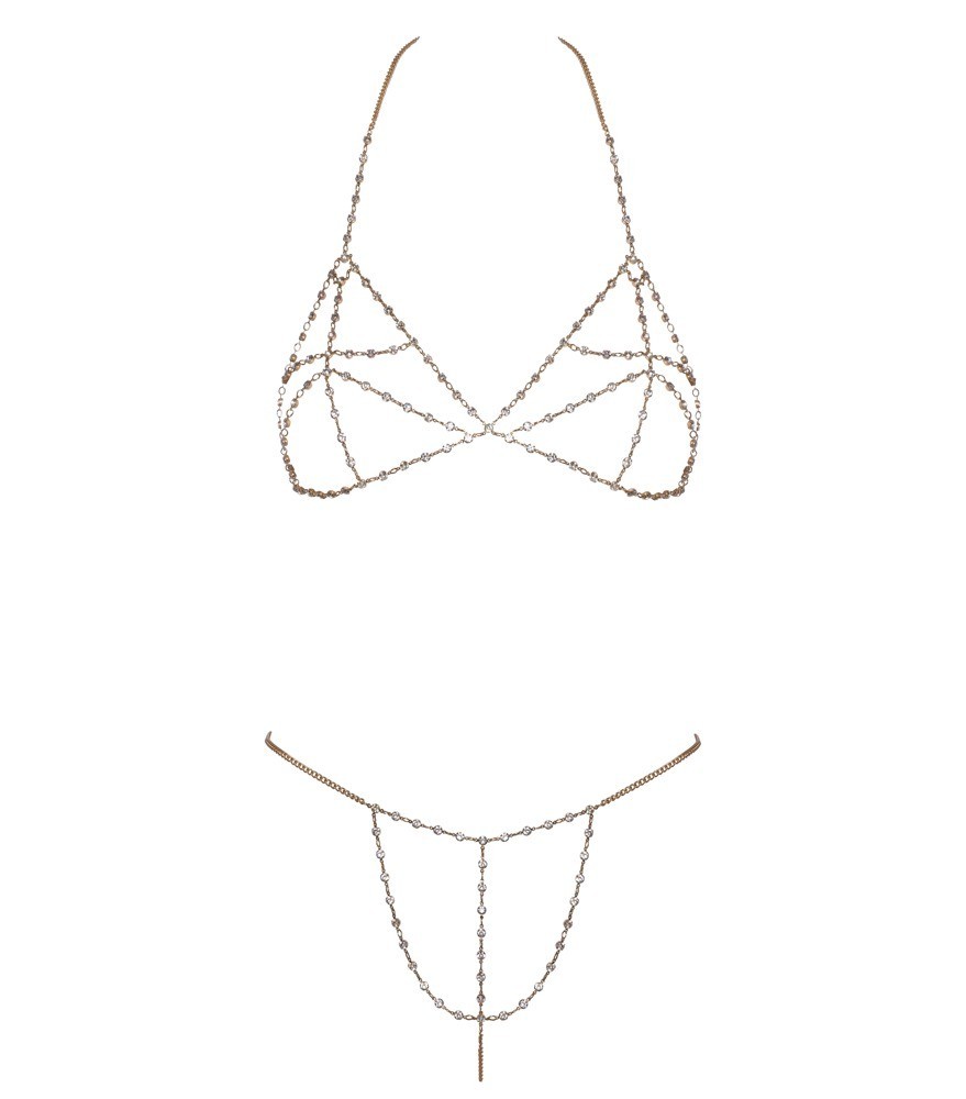 Ketten-Bikini mit Strass