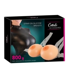 Silikonbrüste mit Halter, 2 x 400 g, breite Träger abnehmbar