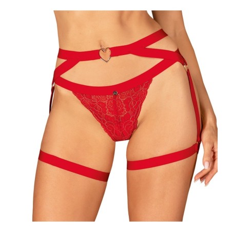 Harness „Elianes“ aus roten weichen Stretchriemen