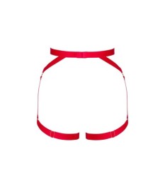 Harness „Elianes“ aus roten weichen Stretchriemen