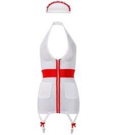 Krankenschwester-Kostüm plus Häubchen-Haarreif