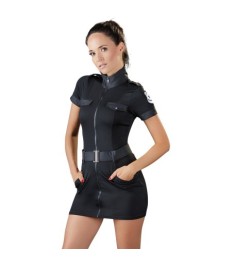 Kleid im Polizistinnen-Look mit Gürtel