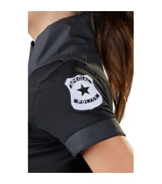 Kleid im Polizistinnen-Look mit Gürtel